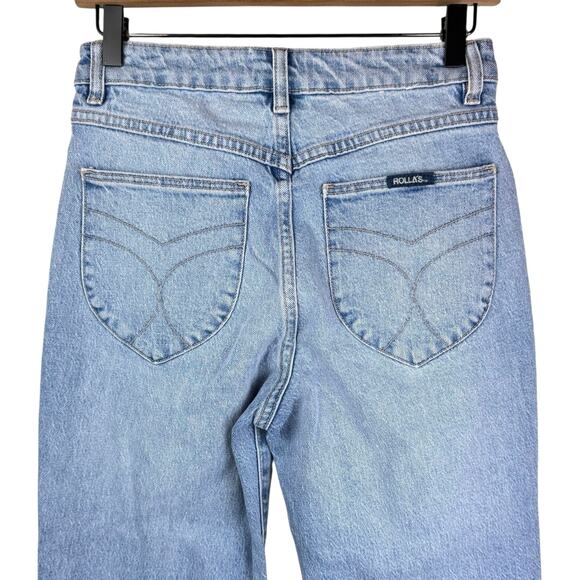 Rolla's Original High Rise Straight Light Wash Rigid Denim Jeans - Picture 8 of 14